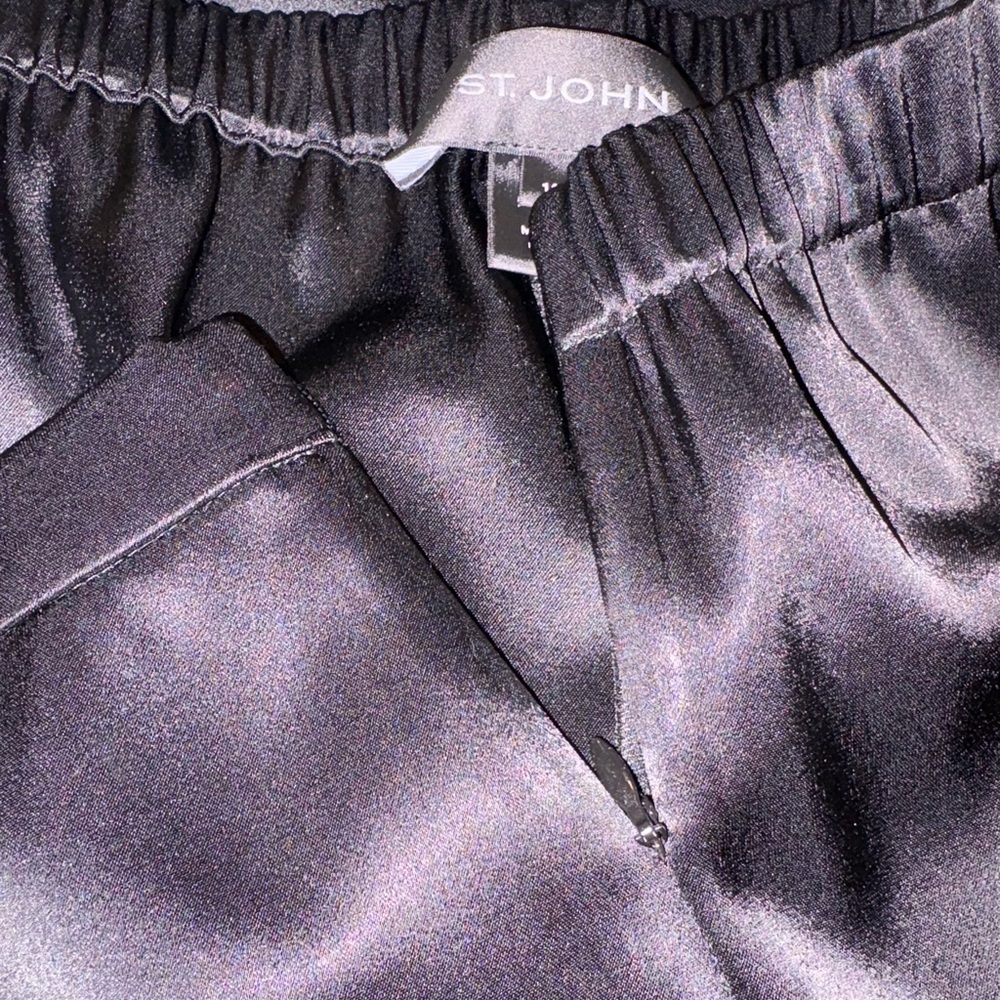 St John Kate Liquid Satin Pants 12 - Picture 4 of 7
